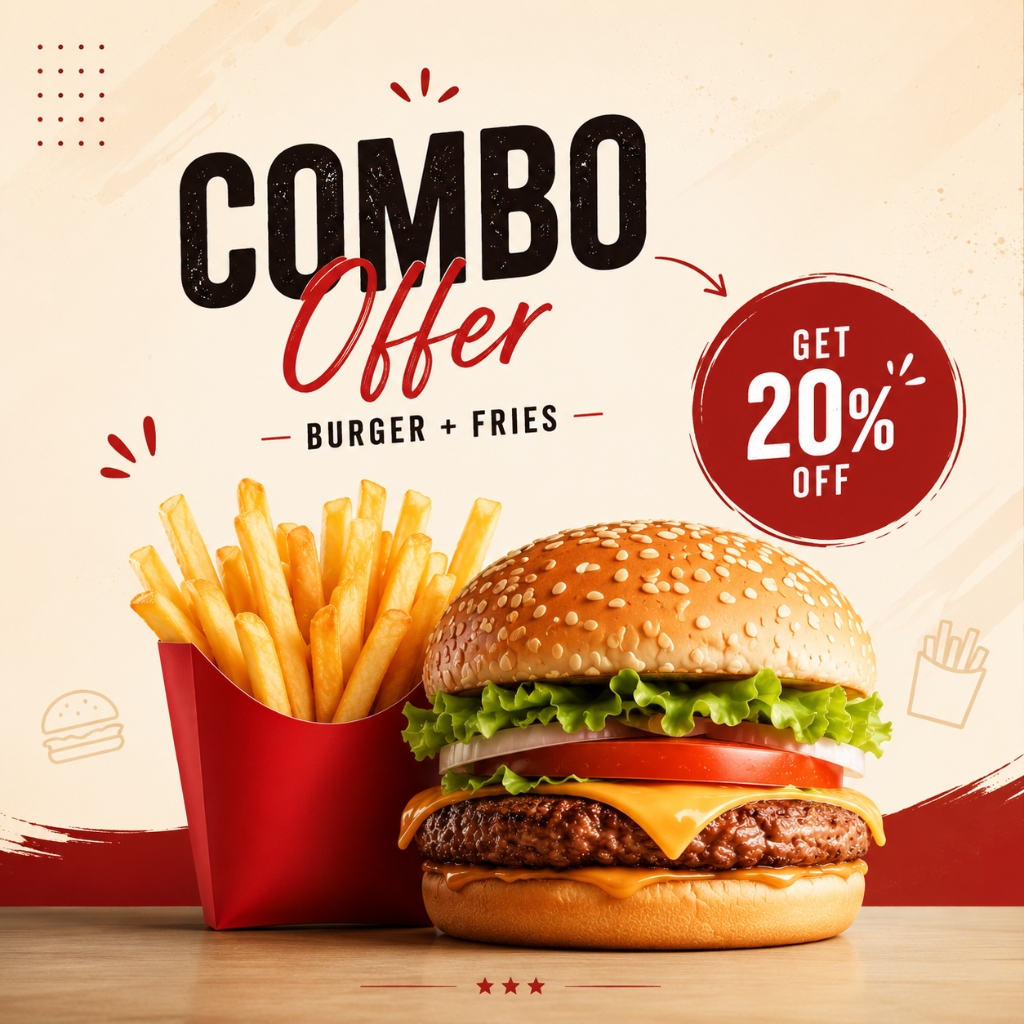 Combo Offer Food Poster Design